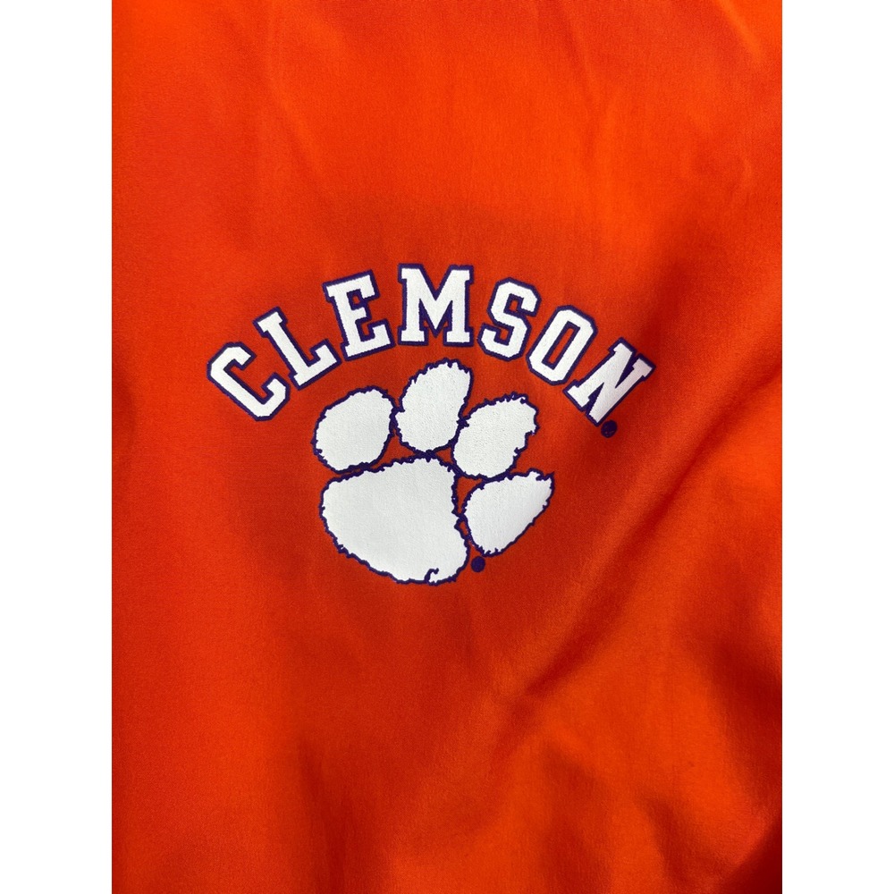Champion Clemson Tigers Mens 2XL Orange Half Zip Packable Windbreaker Jacket - Picture 4 of 15